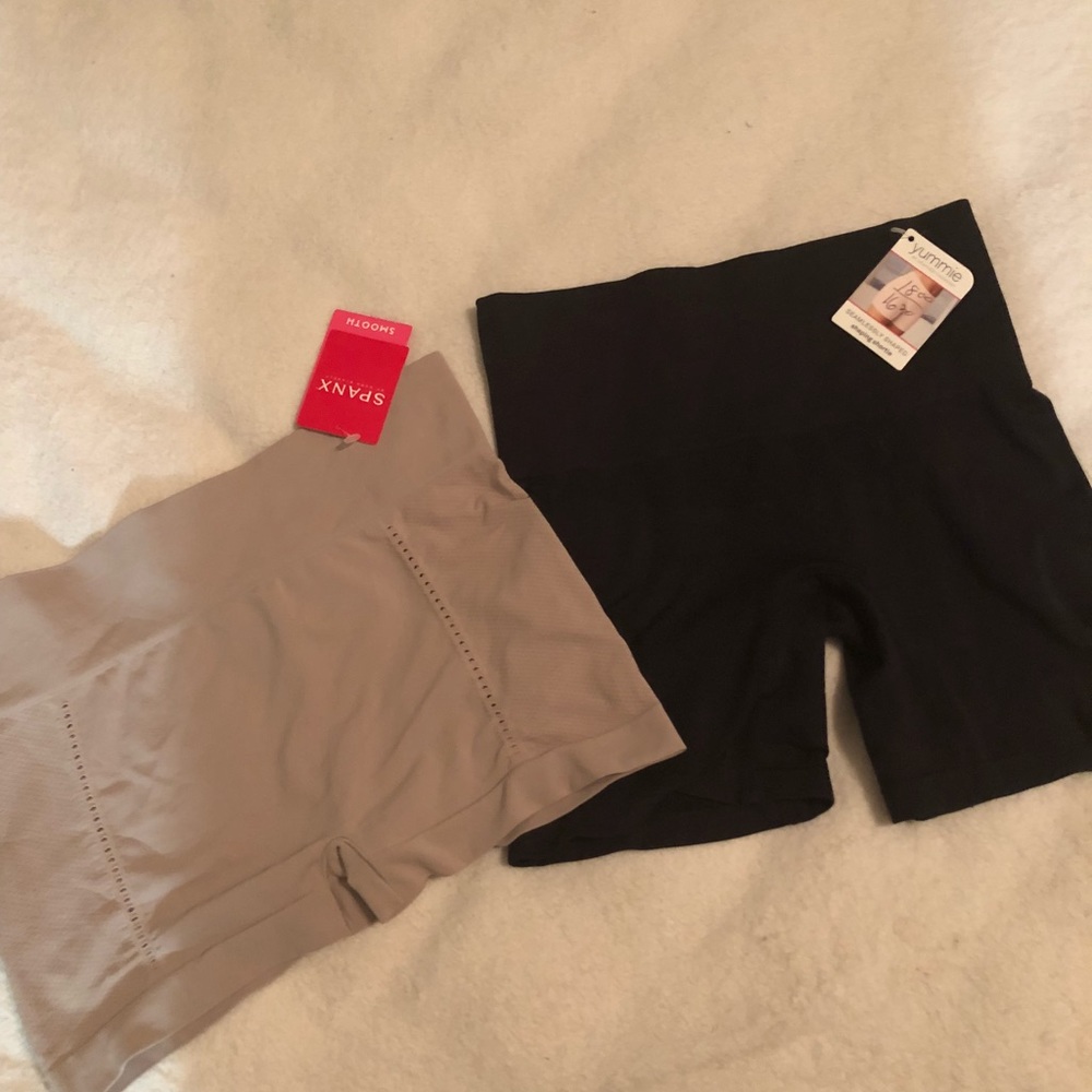 Spanx shorts PLUS Yummie shaping shortie